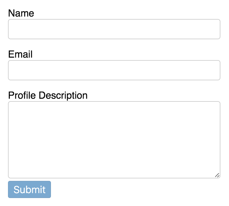 A simple user form