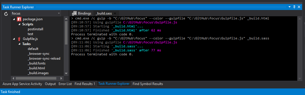 Visual Studio Task Runner