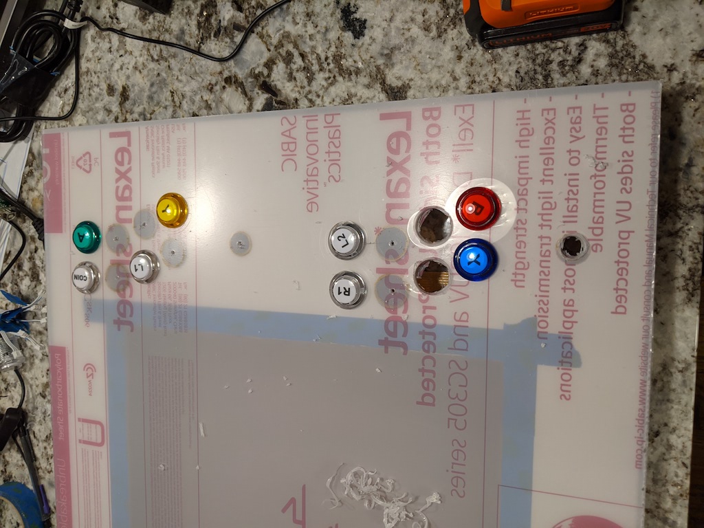 Arcade Table - Test Button Placement