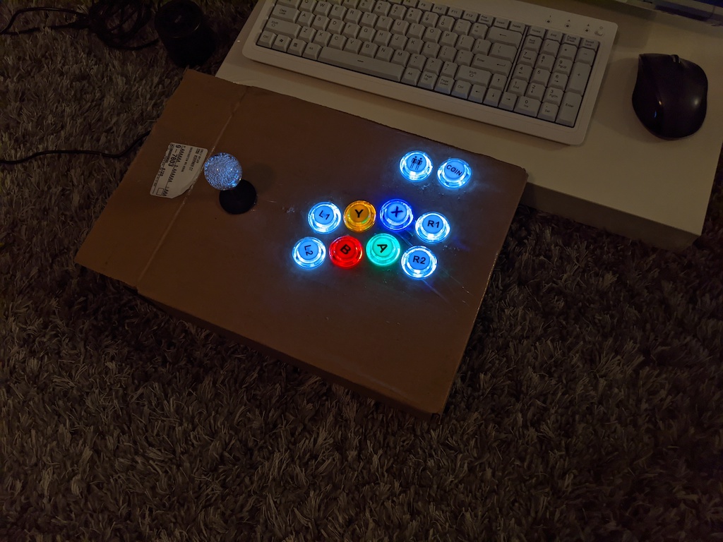 Arcade Table - Testing Button Layout