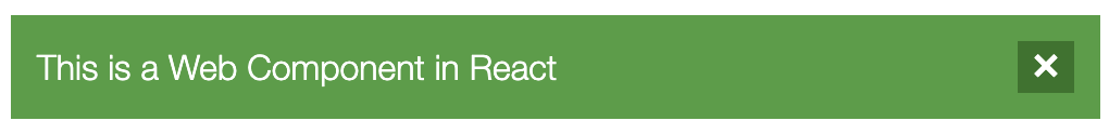 A Web Component working in React