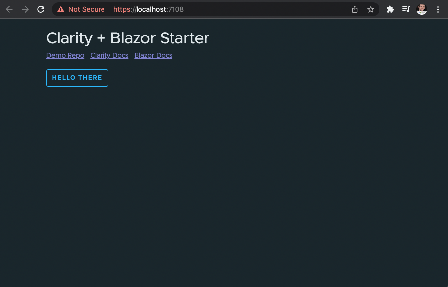 Blazor Project with Clarity Design System