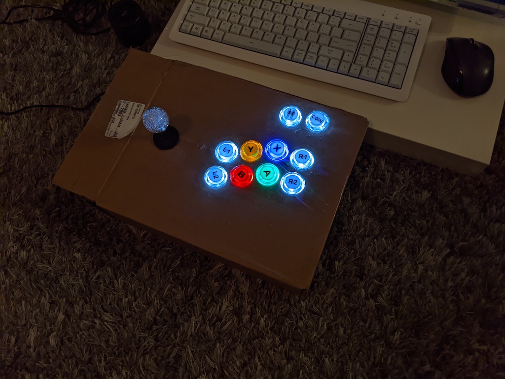 Arcade Table - Testing Button Layout